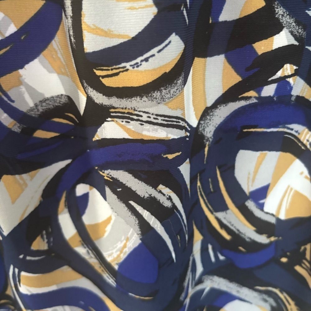 Kasper Tank Layering Blue/Black/Wht/Gold Abstract Women’s S - Picture 6 of 6